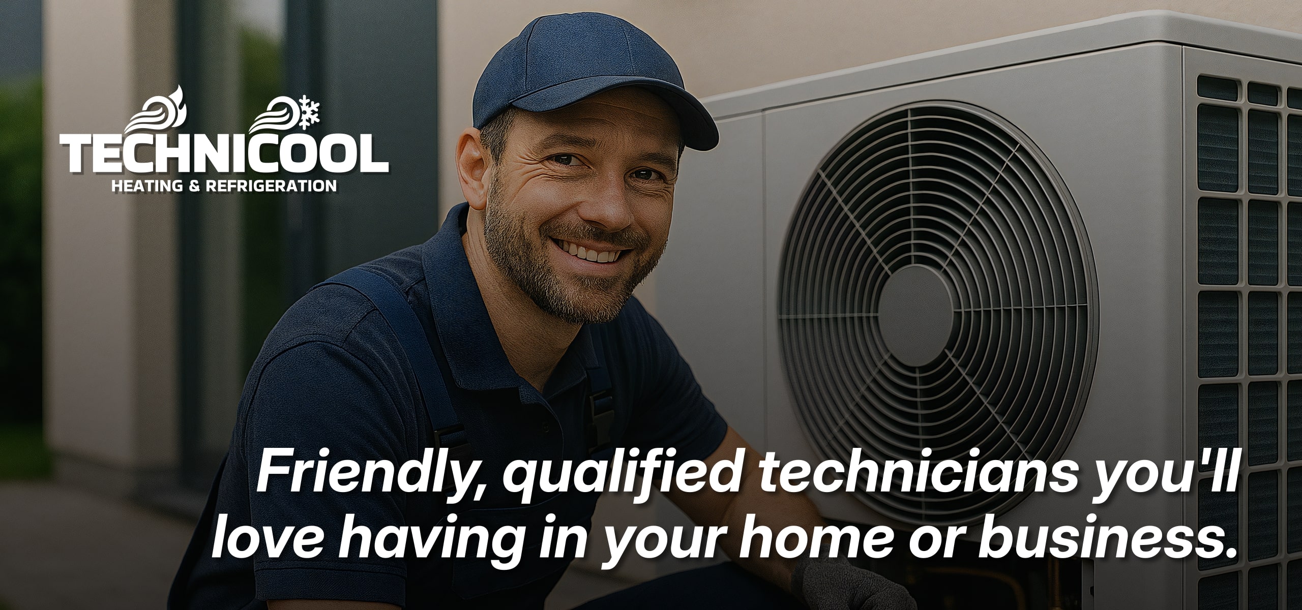 TechniCool friendly HVAC tech at work.
